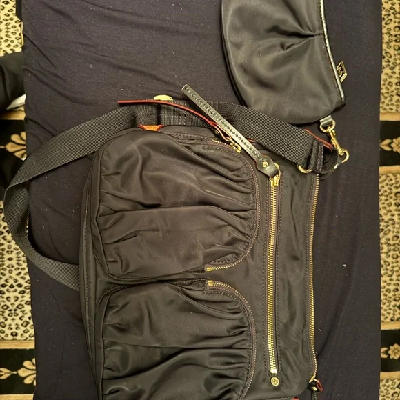 MZ Wallace Black Crossbody Bag with Gold Zippers - Picture 6 of 8